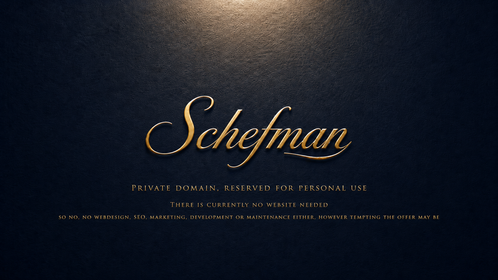 Schefman private domain placeholder.